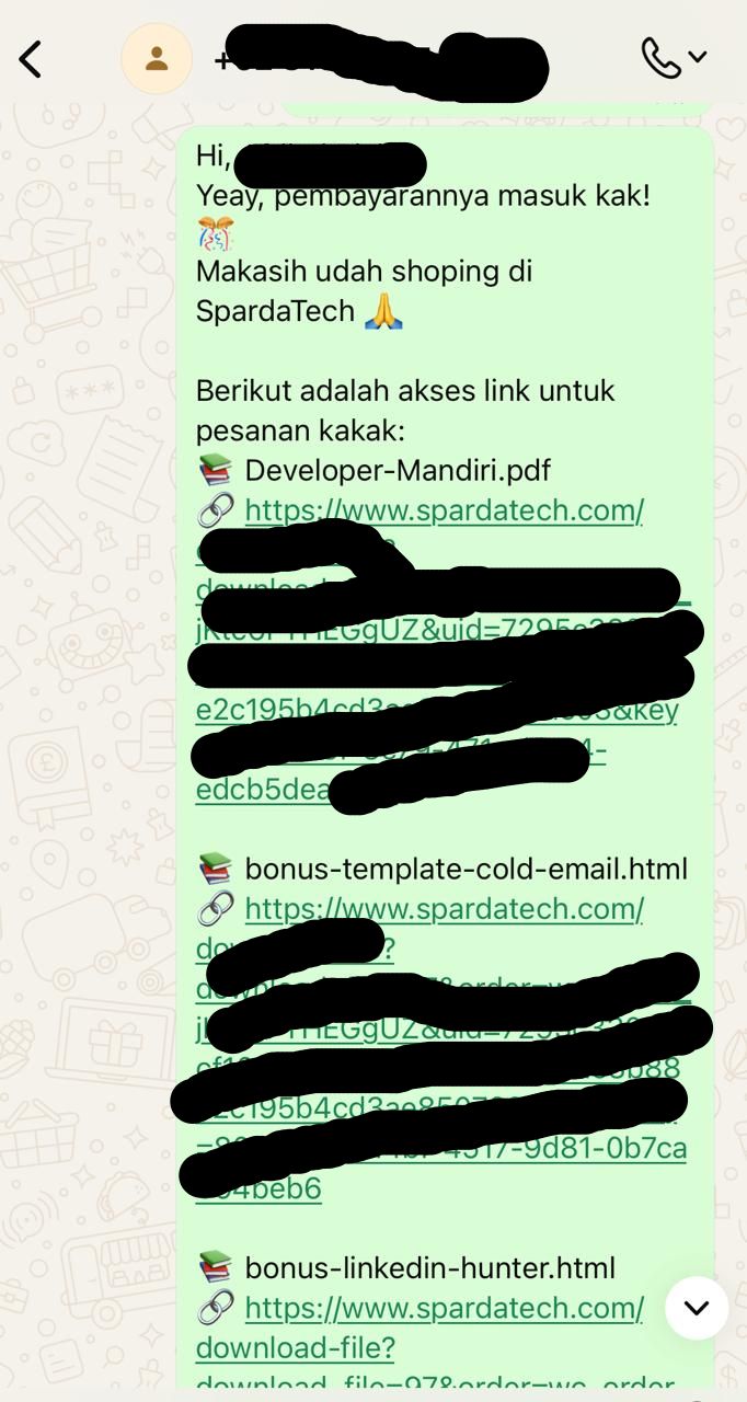 Bukti Pembelian Customer